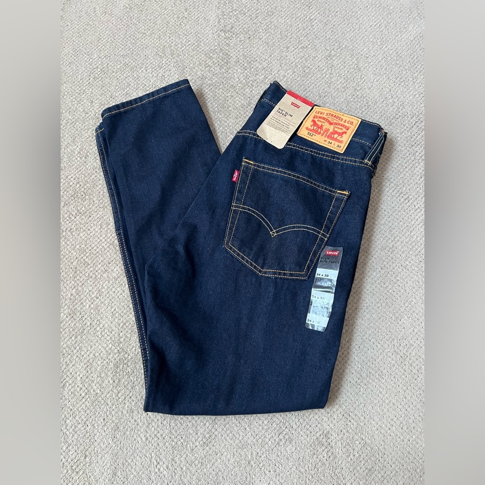 Levi's Men's Dark Blue Slim Straight Jeans